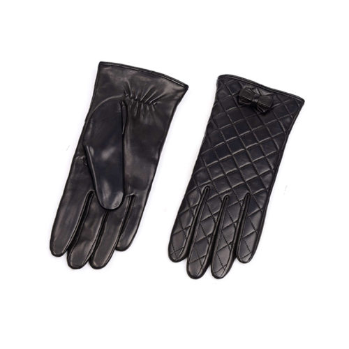 Women's Quilted Leather Gloves