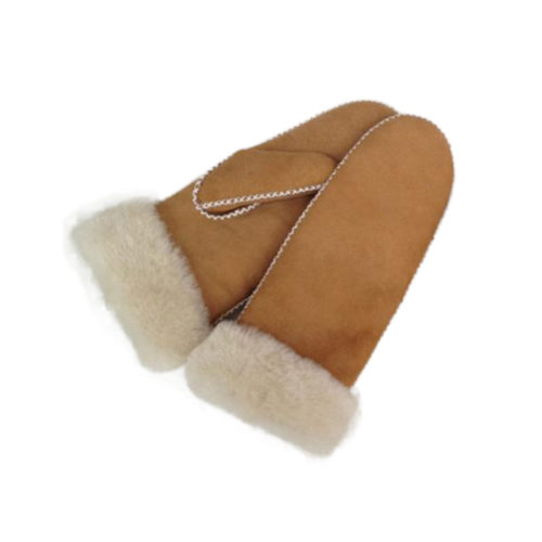 private logo shearling mittens