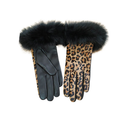 Leopard leather gloves suppliers